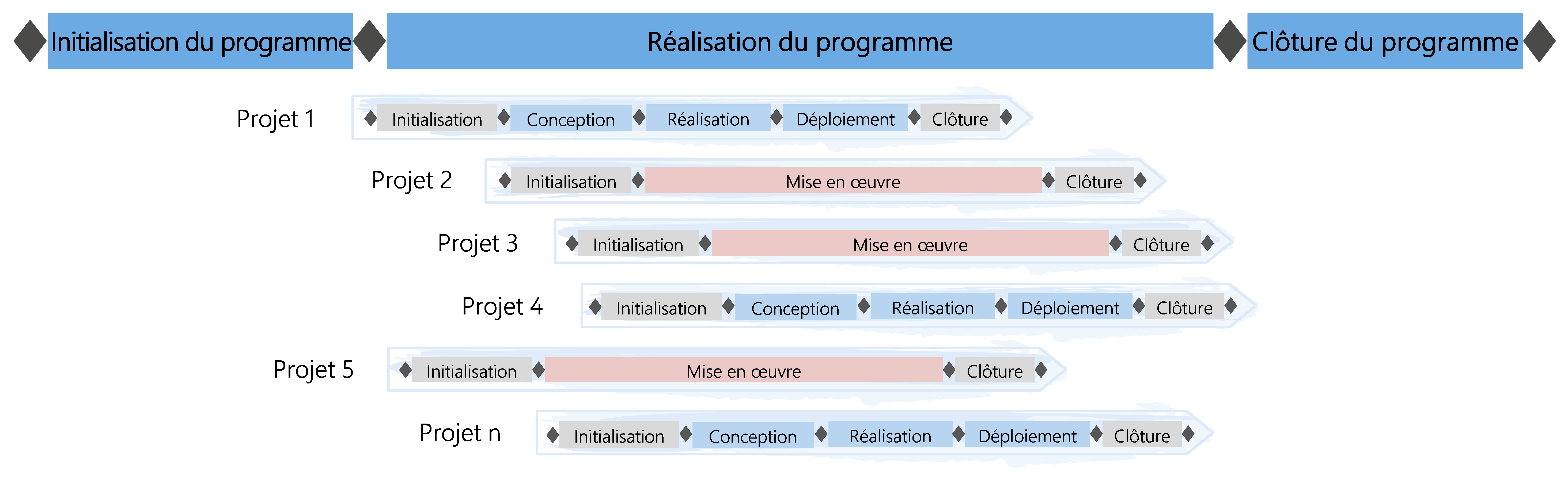 Figure 28 Projets regroupés en programmes